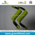 Short Strong Green Plastic Tooling Coil Lanyard Cable