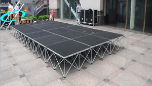 Wholesale Movable Easy Install Foldable Assembly Portable Steel Truss Design Black Stage from china suppliers