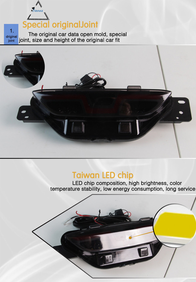 For Toyota C-Hr Chr 2016-2019 Rear Tail Bumper Fog Lamp Brake Light Warning Light