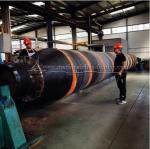 Self Floating Marine Dredging Rubber Hose Heavy Duty With Stainless Steel Flange