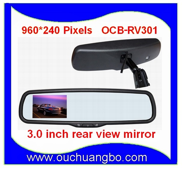 Ouchuangbo 3.0 inch LCD screen 960*240 rear view mirror OCB-RV301