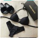 Womail Sexy Beach Bikini Set Mid Waisted Women Solid Color Sport Split Swimwear
