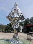 Outdoor Large Polished Stainless Steel Sculpture SS316L 5.7 Meter Height