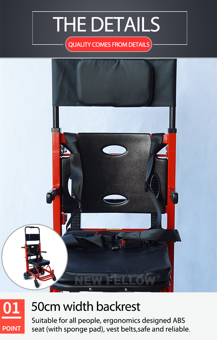 Folding Stair Climbing Wheelchair For Elderly , Long Life Stair Stretcher