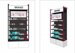 Wholesale High Class Glossy Black Cosmetic Shop Display Stand With Drawer Shelf from china suppliers