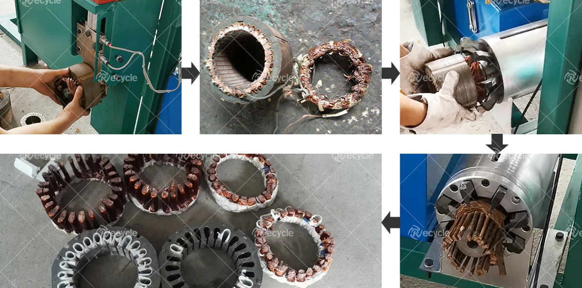 5-10pcs/min Scrap Motor Recycling Machine Electric Motor Dismantling Machine