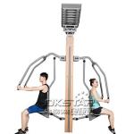 outdoor wooden fitness equipment push chair chest press