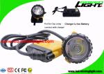 Waterproof LED Miners Lamp 25000lux Brightness With 10.4 Ah Big Battery Capacity