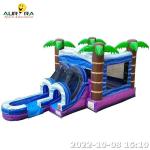 Inflatable Bounce House Blue PVC Bouncy Castle Kids Jumping With Blower