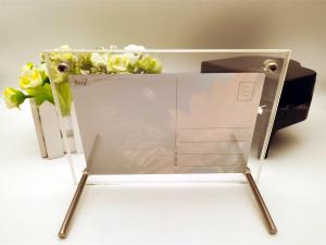 Wholesale ODM Acrylic Photo Display Stands , Square Clear Photo Frame Stand from china suppliers