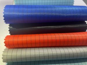China 5mm ESD Grid Polyester Antistatic Anti Static Cleanroom Conductive Fabric Dust Free Clothing Fabric on sale