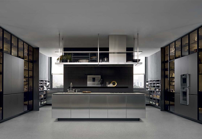 Latest Modern Kitchen Designs 2021 Custom Made American Modern Stainless Steel Kitchen Cabinets