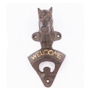 Wholesale Popular Design Die Casting Zinc Alloy Debossed Logo Folk Art Wecome Bar Horse Wall-mounted Beer Bottle Opener from china suppliers