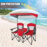 Camping Folding Chair With Umbrella, Recliner Chairs, Beach Chair Adults Camping