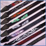 Logo Silk Screen Printed Girls Guitar Strap / BSCI Beautiful Guitar Lock Strap