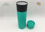Tea Packing Green Color Cardboard Cylinder Tubes Cylinder Paper Box With Lids