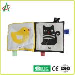 23cm 3D Soft Activity Book , EN71 Cloth Books For Babies