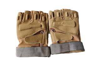 Wholesale TactiGrip Brown Combat Gloves (Half-Finger) - Reinforced Knuckle &amp; Palm Guard from china suppliers