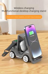 Wholesale 4 In1 Fast 15w Wireless Charging Station Car Shape Truck Shaped With Night Light from china suppliers