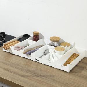 Wholesale 30x20x6cm White Drawer Divider Plastic Drawer Organizer Customized from china suppliers