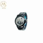 Waterproof Black Bezel Quartz Men watch with 6 Case Colors Option