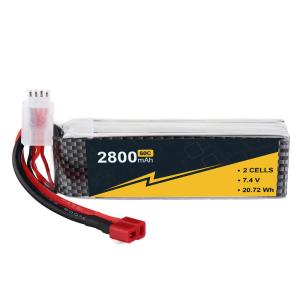 Wholesale Environmental Friendly 7.4Volt RC Boat Battery 2s 2800mah Lipo Battery 60C from china suppliers