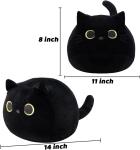 Black Cat Plush Toy: Soft, Stuffed Animal Pillow, Baby Sofa Decoration, Cat