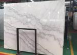 High Purity White Marble Natural Stone Slabs With Veins Polished No Sulfide