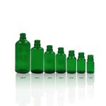 1 Oz Specialty Caribbean Green Boston Round Bottles W/ White Mist Sprayer