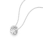 Simple Design 18k Gold Lab-Grown Diamond Pendant Daily Style Pendant White