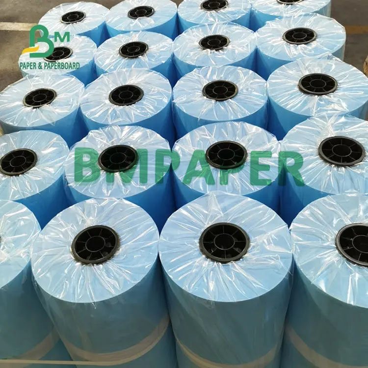 80gsm 20lb Single Side / Double Sides Blue Plotter Paper Roll Digital Printing