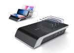 45W 4 Ports USB 3.0 Type C QI Wireless Charging Station