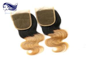 Wholesale Ombre Color Brazilian Hair Lace Closure , Weave Lace Closure Human Hair from china suppliers