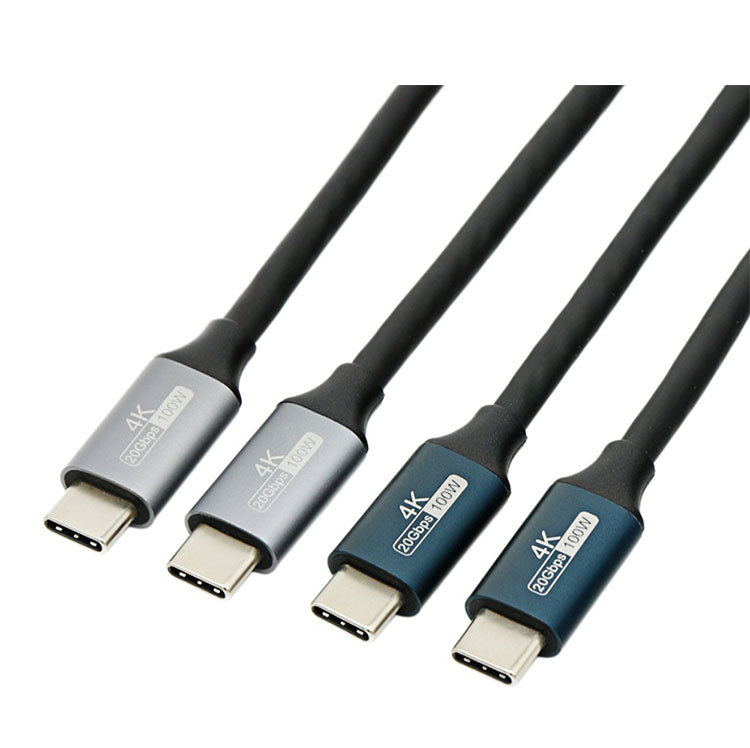 USB 3.2 Gen 2 Type C To Type C Cable 100W PD Fast Charging E-Marker Chip Full Function Data Sync Cable Dual Head USB C Cable