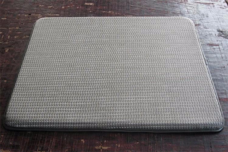 Plain gray pvc top with NBR foam kitchen stand mat