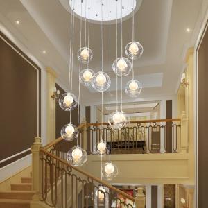 Wholesale Large Staircase chandelier LED Bubble long chandelier for Home Hotel Hallway Suspension lamp(WH-NC-109) from china suppliers