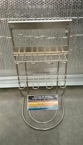 Wholesale 2 Layer 9'' * 19'' * 8'' Steel Wire Display Rack 8 Hooks For Battery Advertising from china suppliers