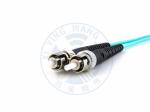 XYFiber multimode OM3 duplex fiber optic patch cable 50/ 125 SC to ST aqua