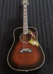 Custom Grand 41 inch Dreadnought Acoustic Guitar in Dark Brown Finish Flamed