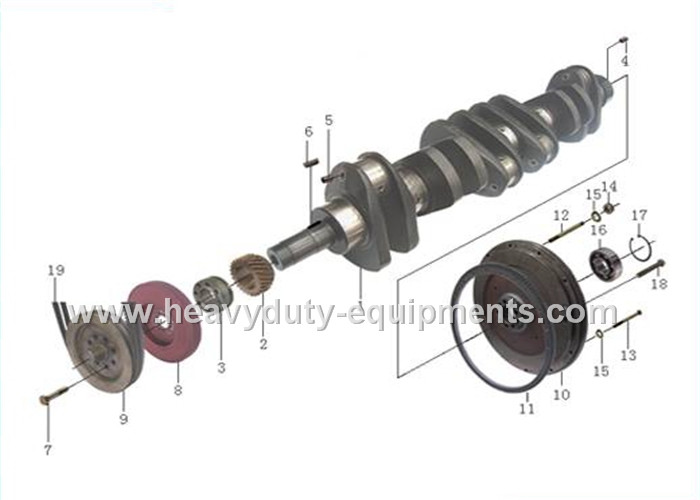 sinotruk spare part crankshaft part number 61500020071 for Euro II