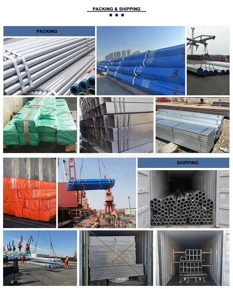 Z275-Z600 Coating Galvanized Square Rectangular Pipe for Hollow Section Structure and High Durability