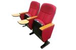 Writing Pad Church Auditorium Chairs 100% Acrylic Fabric Folding Seat Solid Wood