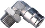 Pneumaitc Metal Push In Fittings Nickel Plated Brass Male Stud Swivel Elbow