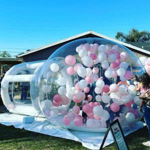 Wholesale CE approved blower air pump transparent PVC material kids play bubble balloon house from china suppliers