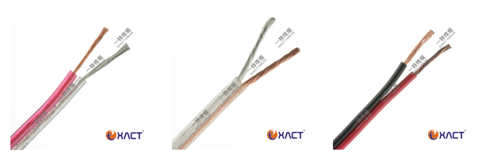 2X2.0 Clear Transparent Red/Black BC TC CCA TCCA PVC Insulation Loudspeaker Speaker Cable