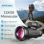 12X50 ED Glass Binoculars Waterproof Fogproof High Definition For Wild Prospect