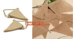 Wholesale 3M Vintage wedding birthday party decoration Chic burlap linen lace jute garland bunting banner from china suppliers
