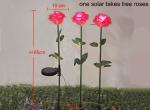 Solar silicone rose Lights Outdoor Lawn Park Decoration Lamp LED Silicone Rose