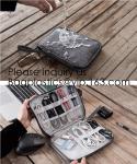 Portable custom logo printed Transparent Makeup Window Women Makeup Pouch Travel