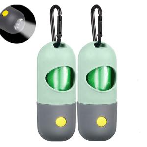 Wholesale Pill Shape LED Flashlight Pet Poop Dog Waste Bag Holder Dispenser from china suppliers